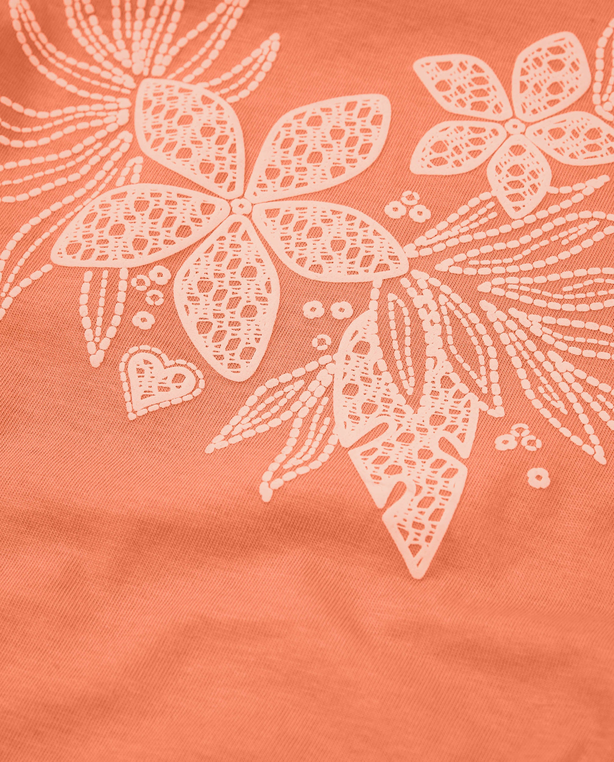 Camiseta de niña de punto con estampado floral