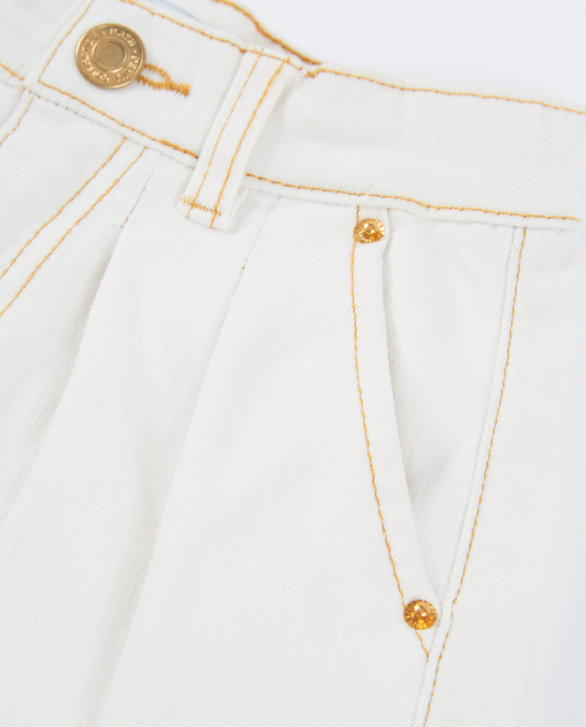 Short de niña de plana con tejido denim