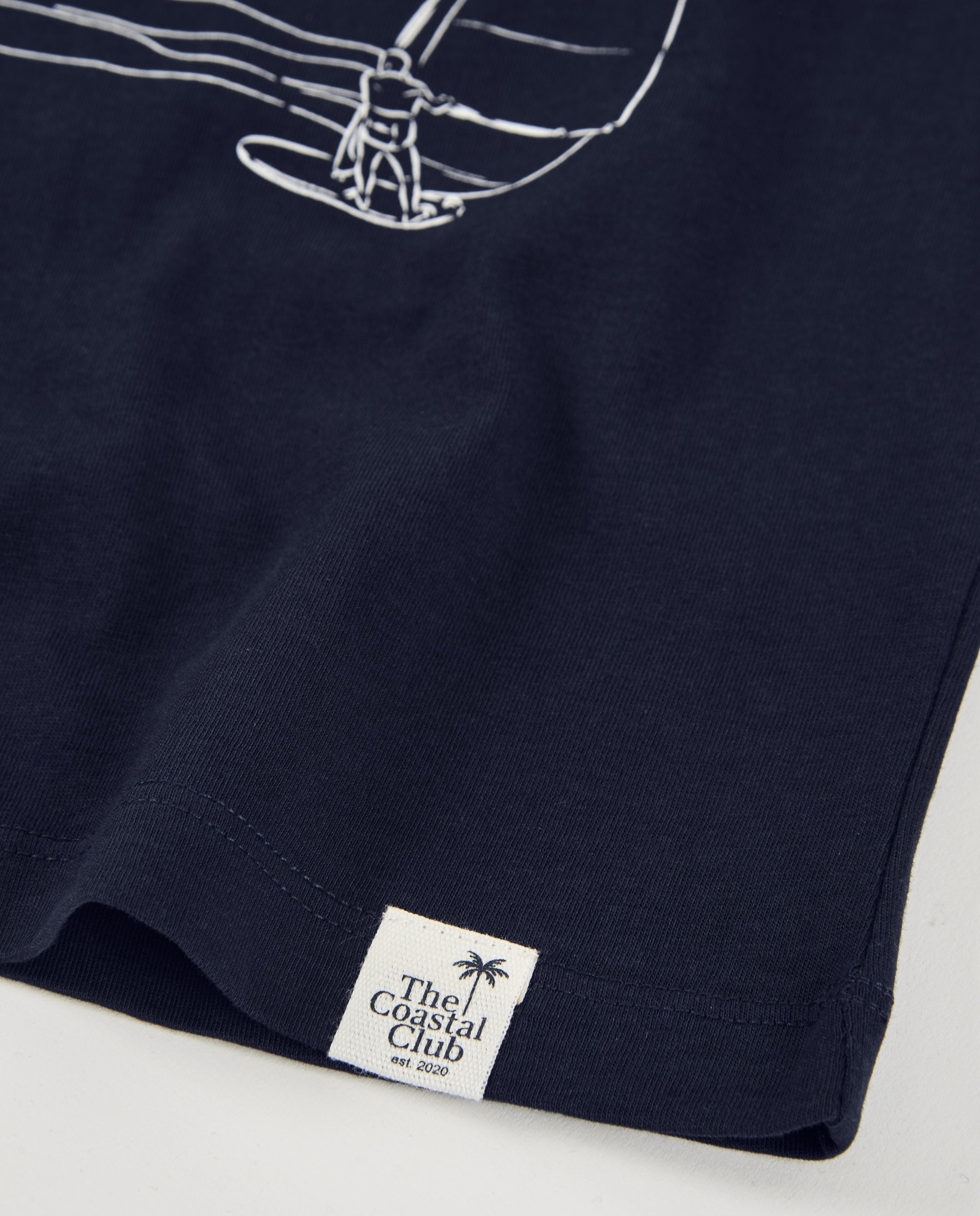 Camiseta de niño de punto con ilustración costera
