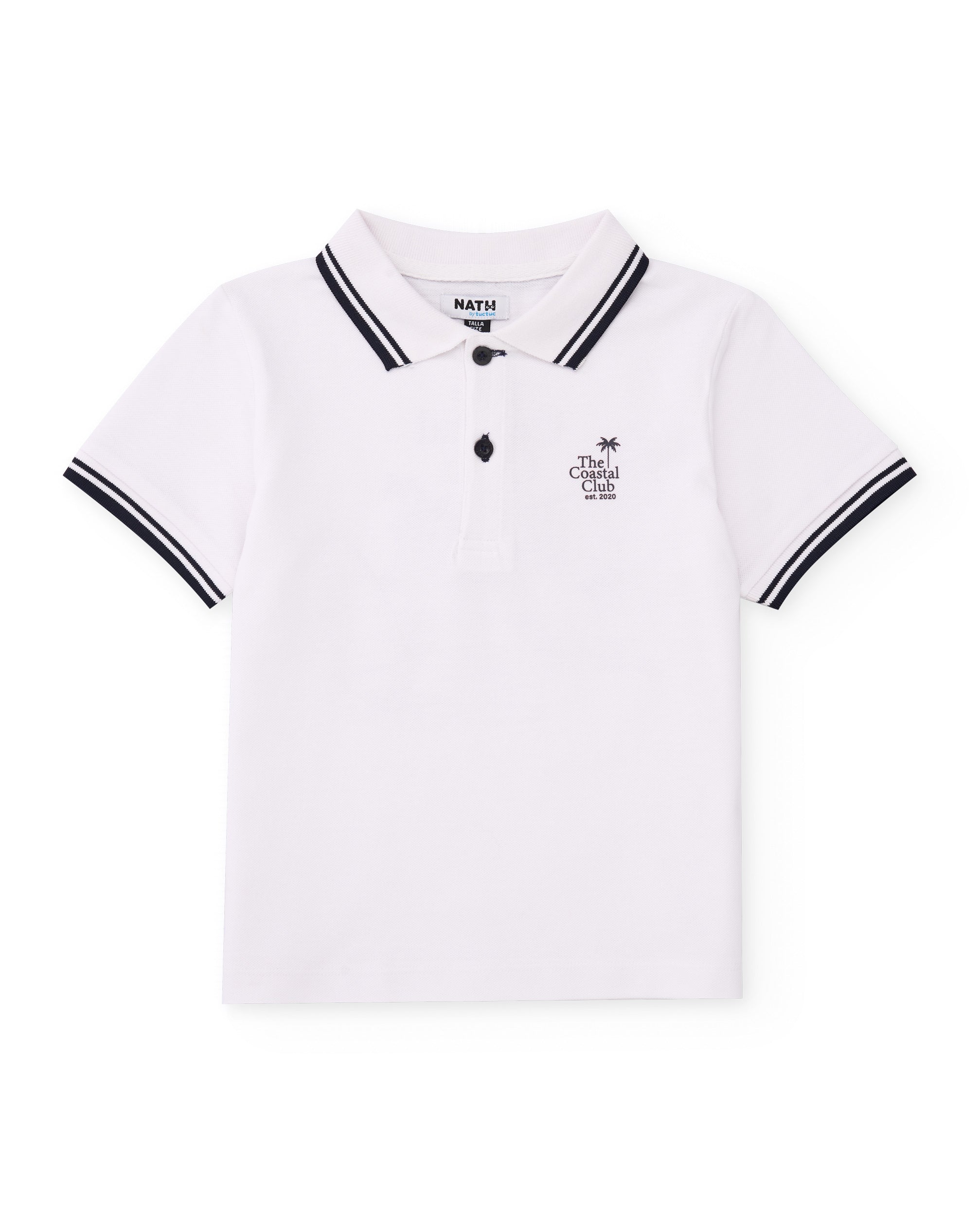 Polo de niño de punto con ribetes en contraste