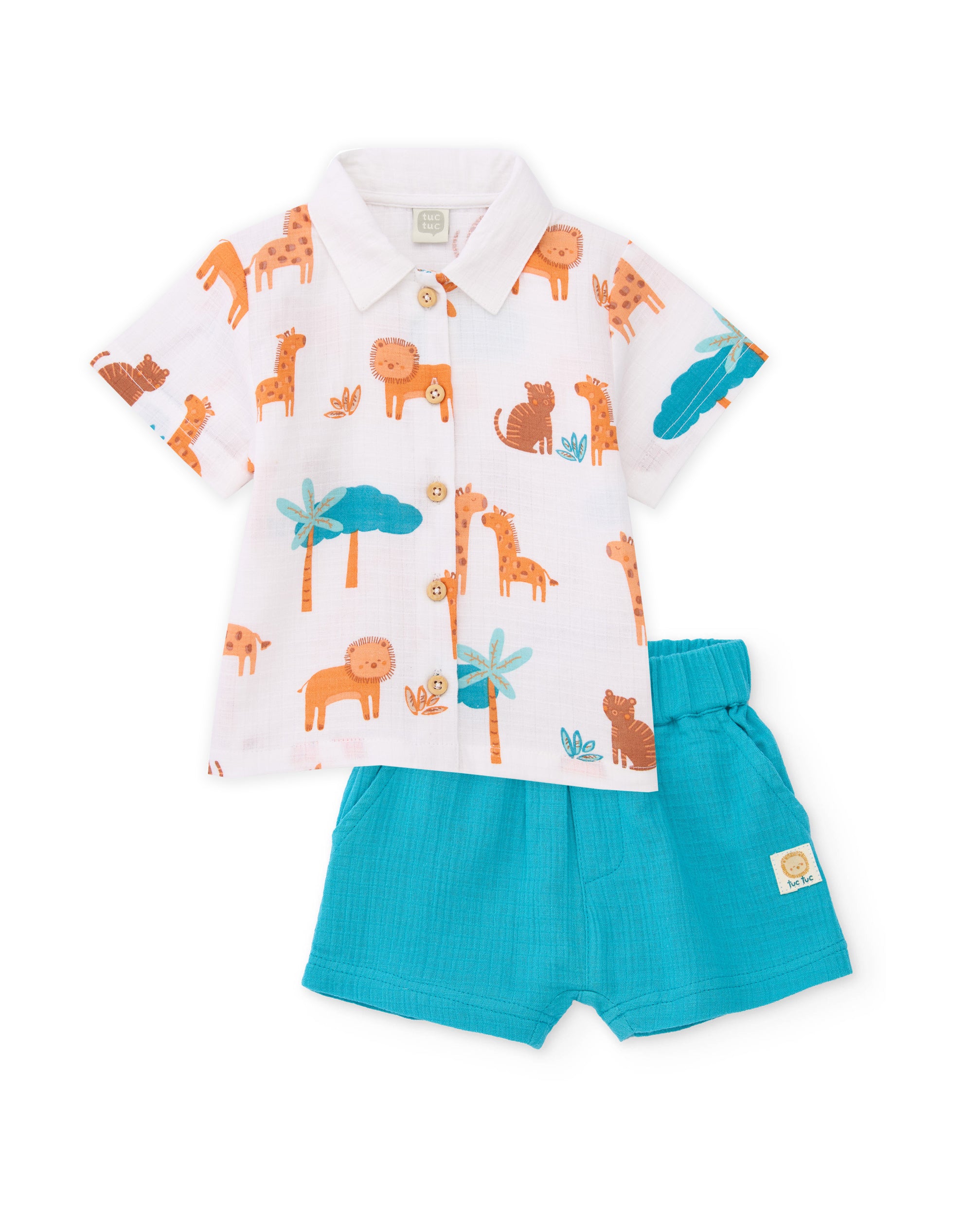 Conjunto de recién nacido de plana y estampado sabana