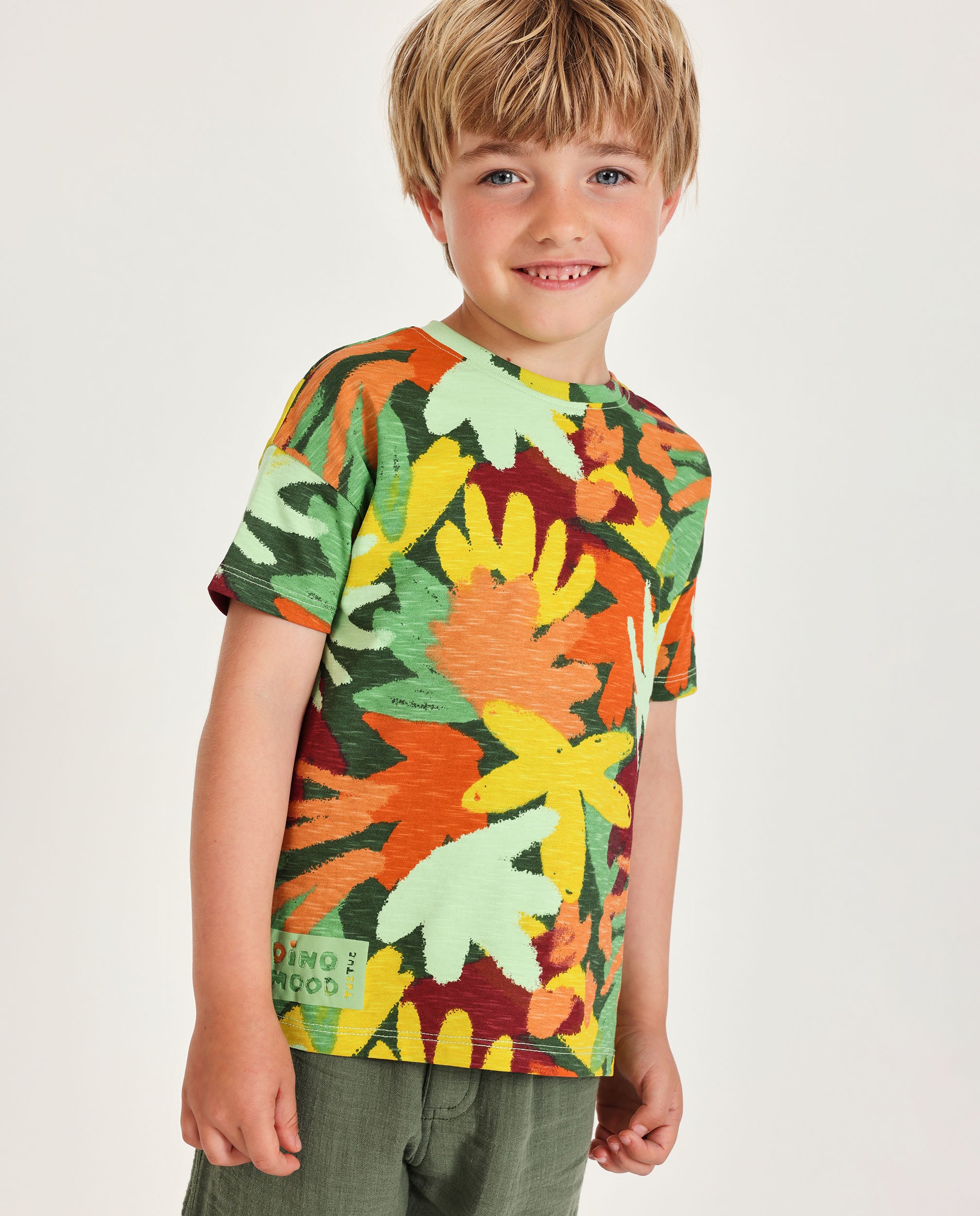 Camiseta de niño de punto con estampado integral