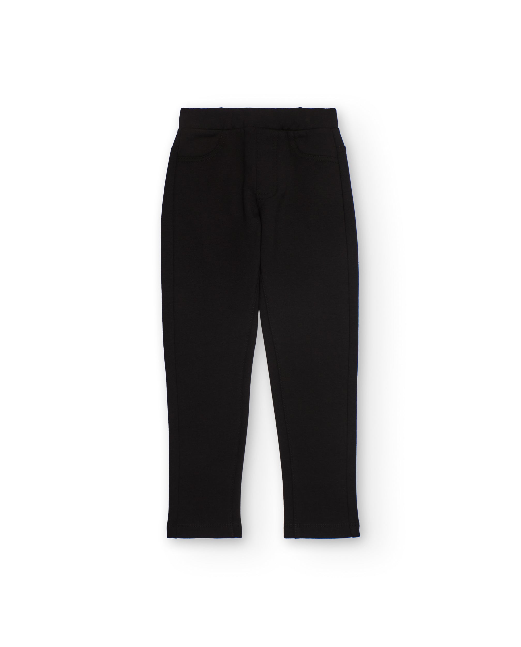 Leggings de niña de felpa con cintura elástica y corte ajustado