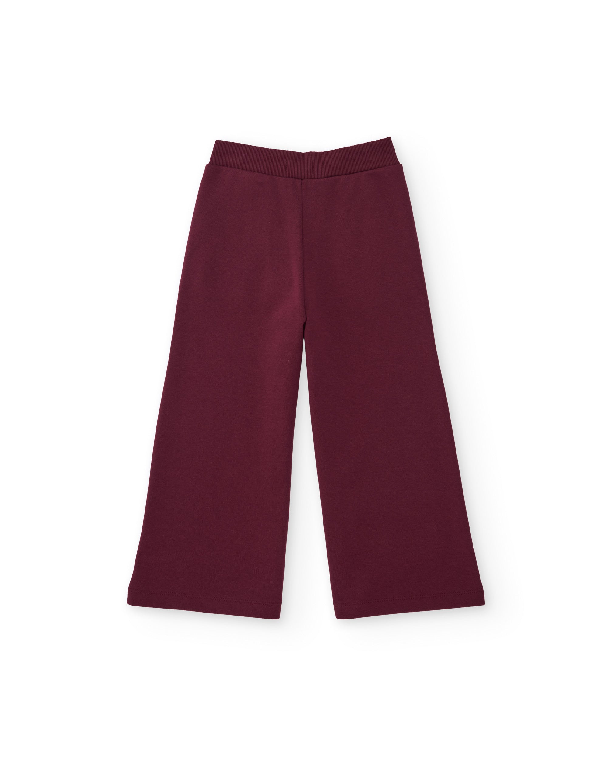 Pantalón de niña de felpa con corte ancho y cordón ajustable