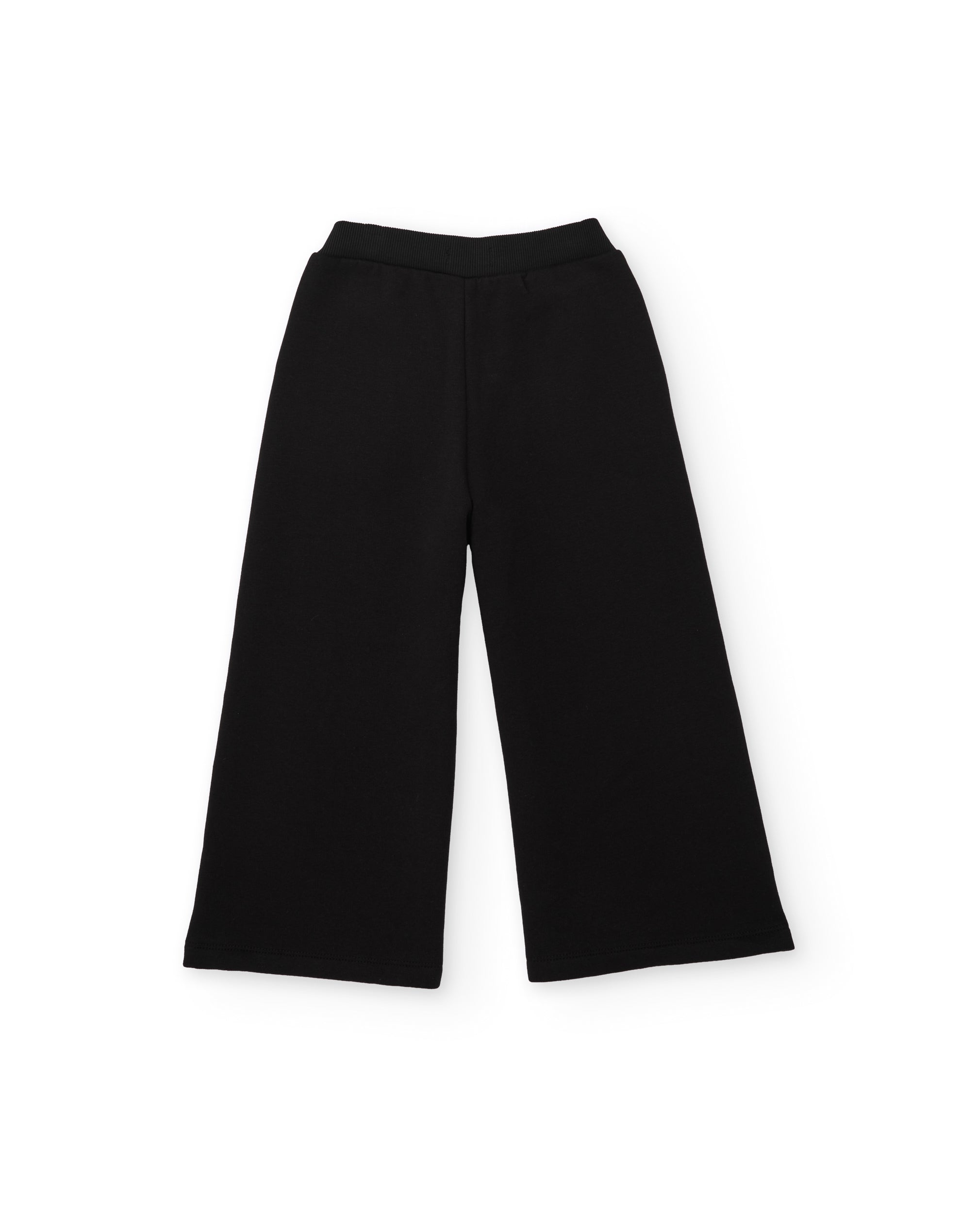 Pantalón de niña de felpa con corte recto y cintura elástica