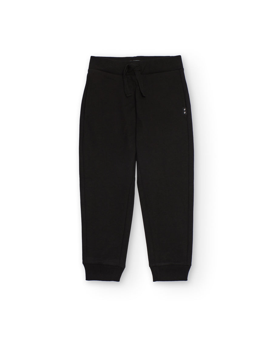 Pantalon de survêtement pour garçon en molleton avec cordon de serrage et poignets élastiques