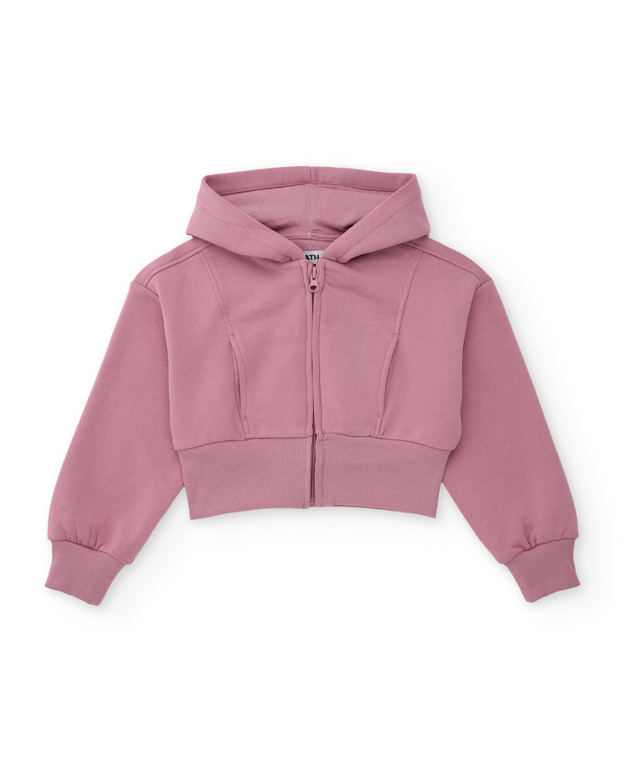 Conjunto de niña de punto con sudadera cropped y pantalón ancho
