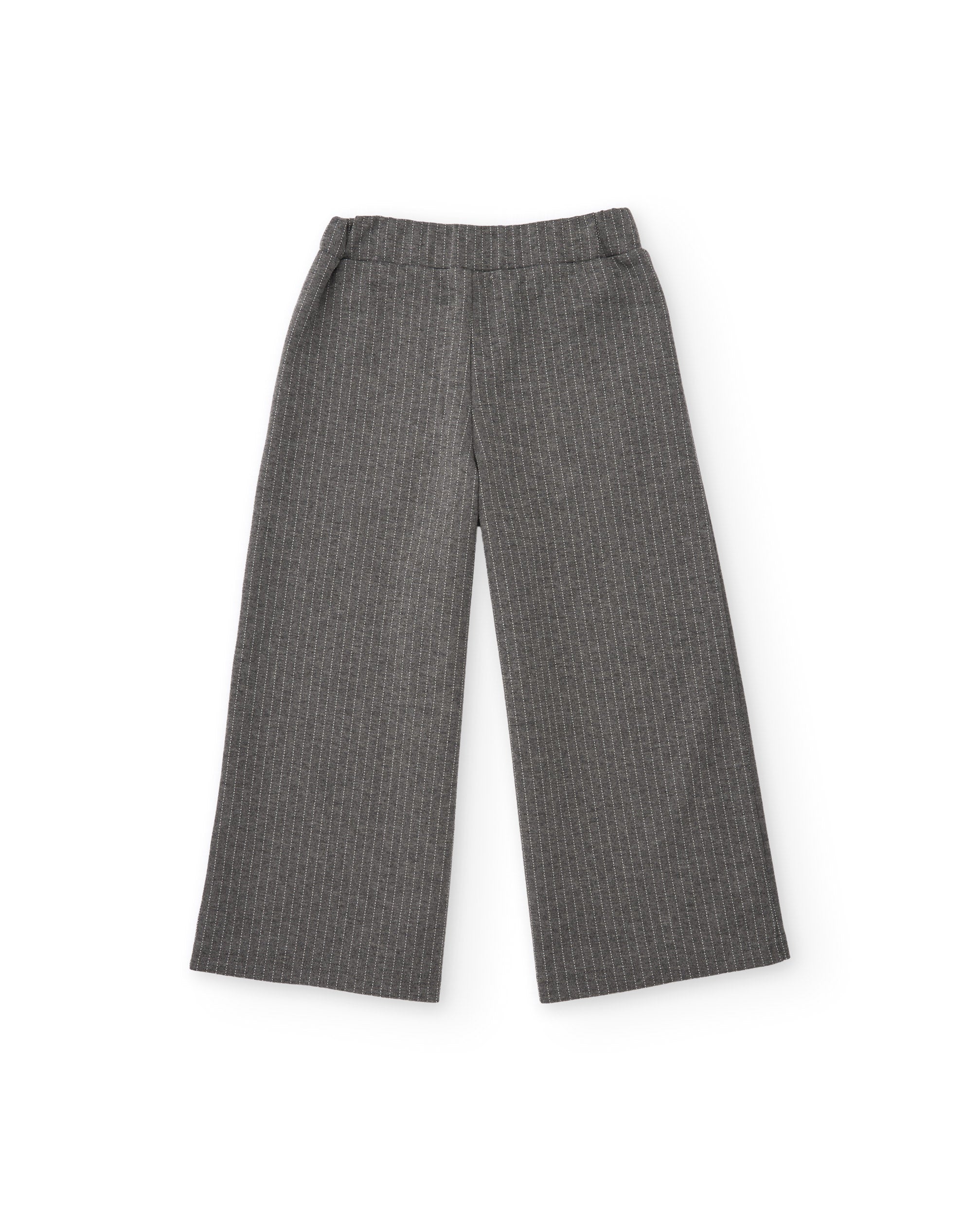 Pantalón de niña de punto con lentejuelas y corte palazzo