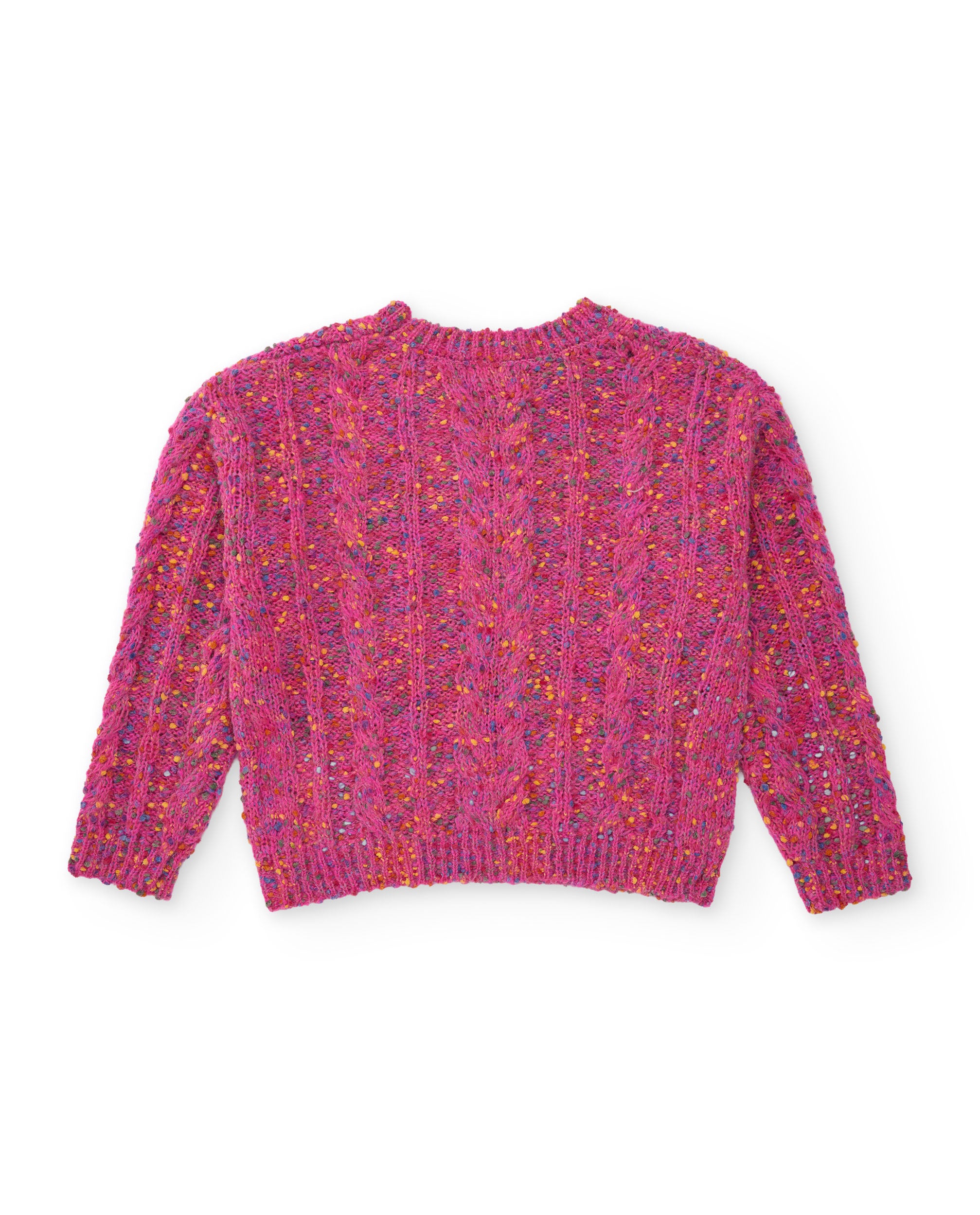 Jersey de niña de tricot con diseño multicolor y tacto suave