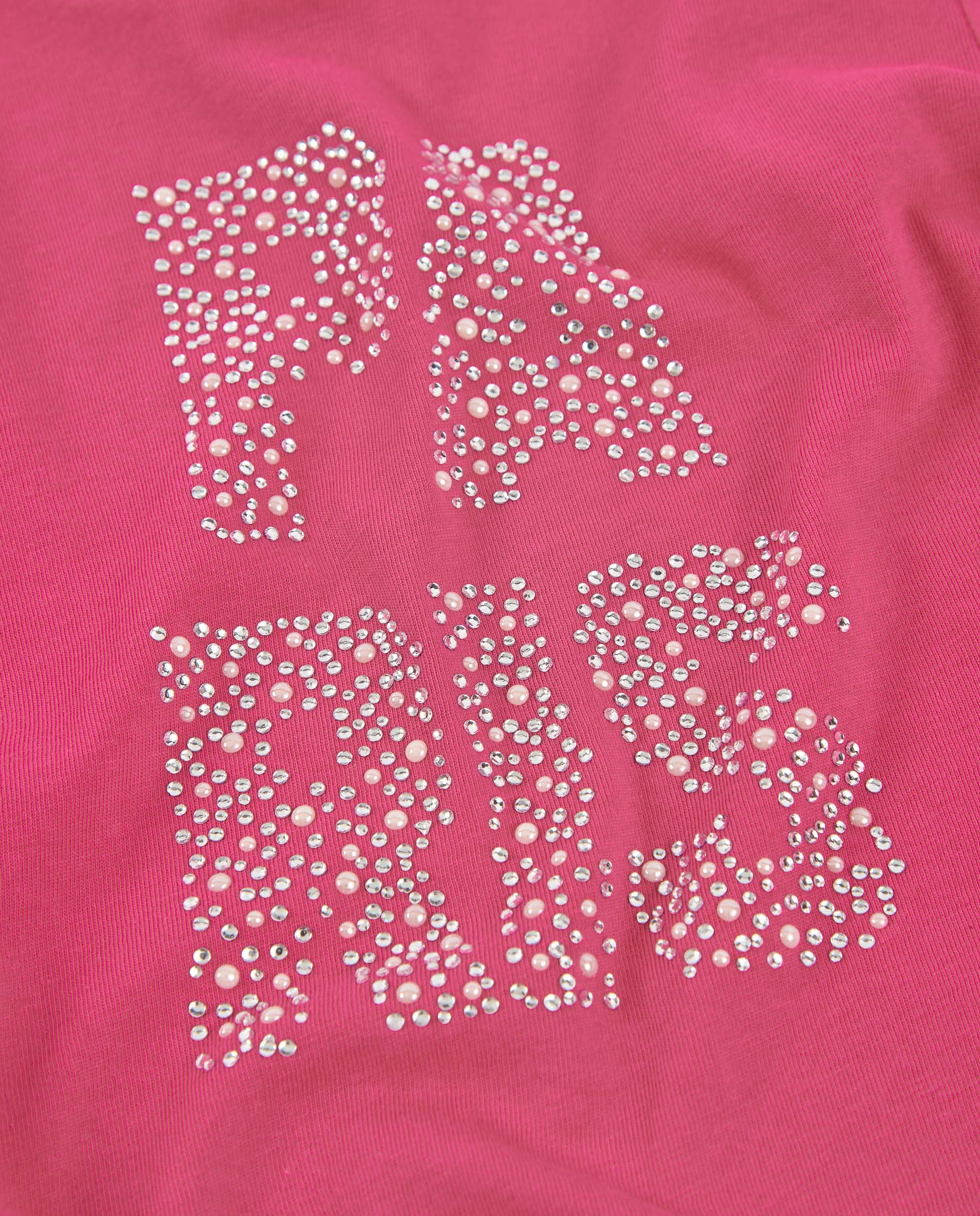 Camiseta de niña de punto con manga larga y estampado de París