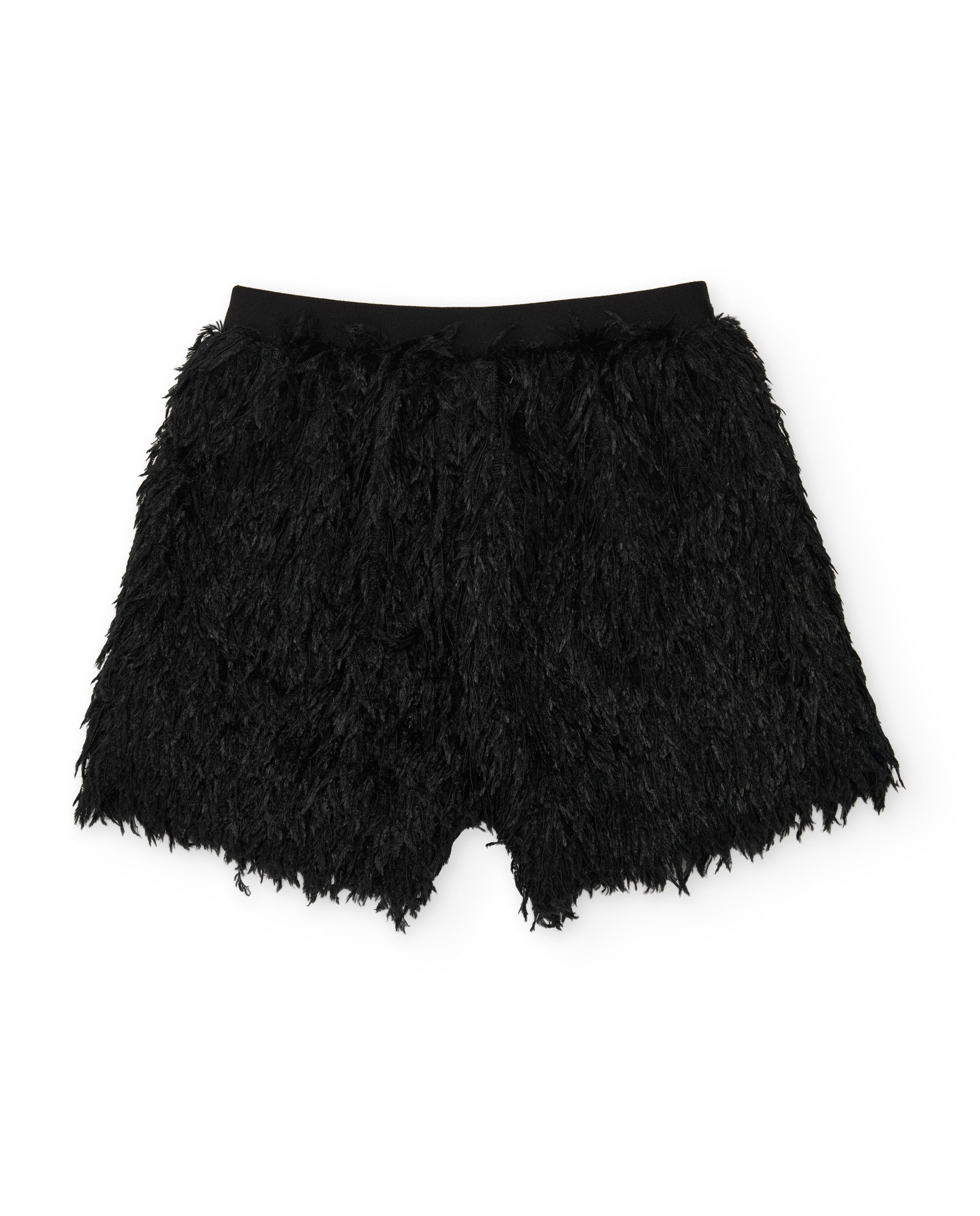 Shorts de niña con efecto de plumas y tacto agradable