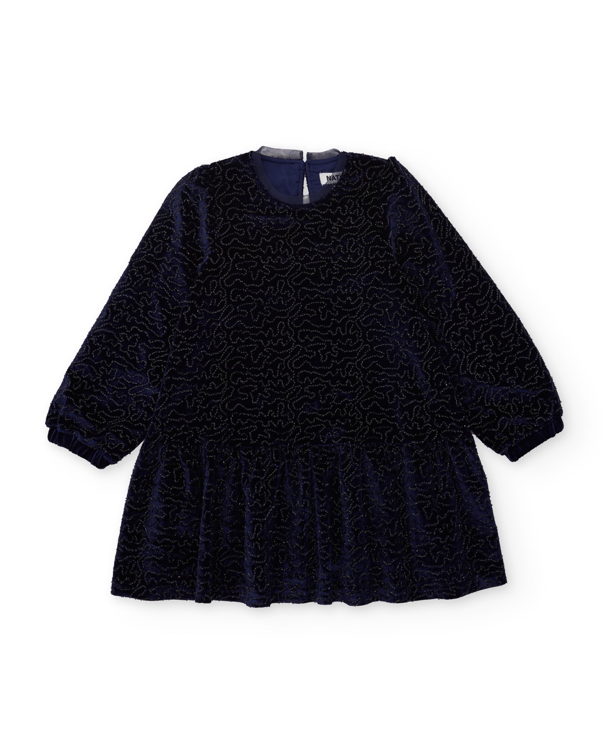 Vestido de niña con detalle brillante y falda acampanada