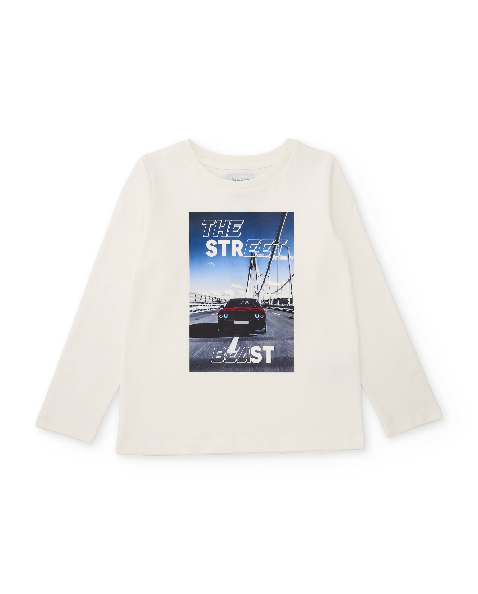 Camiseta de niño de punto con gráfico de coche urbano