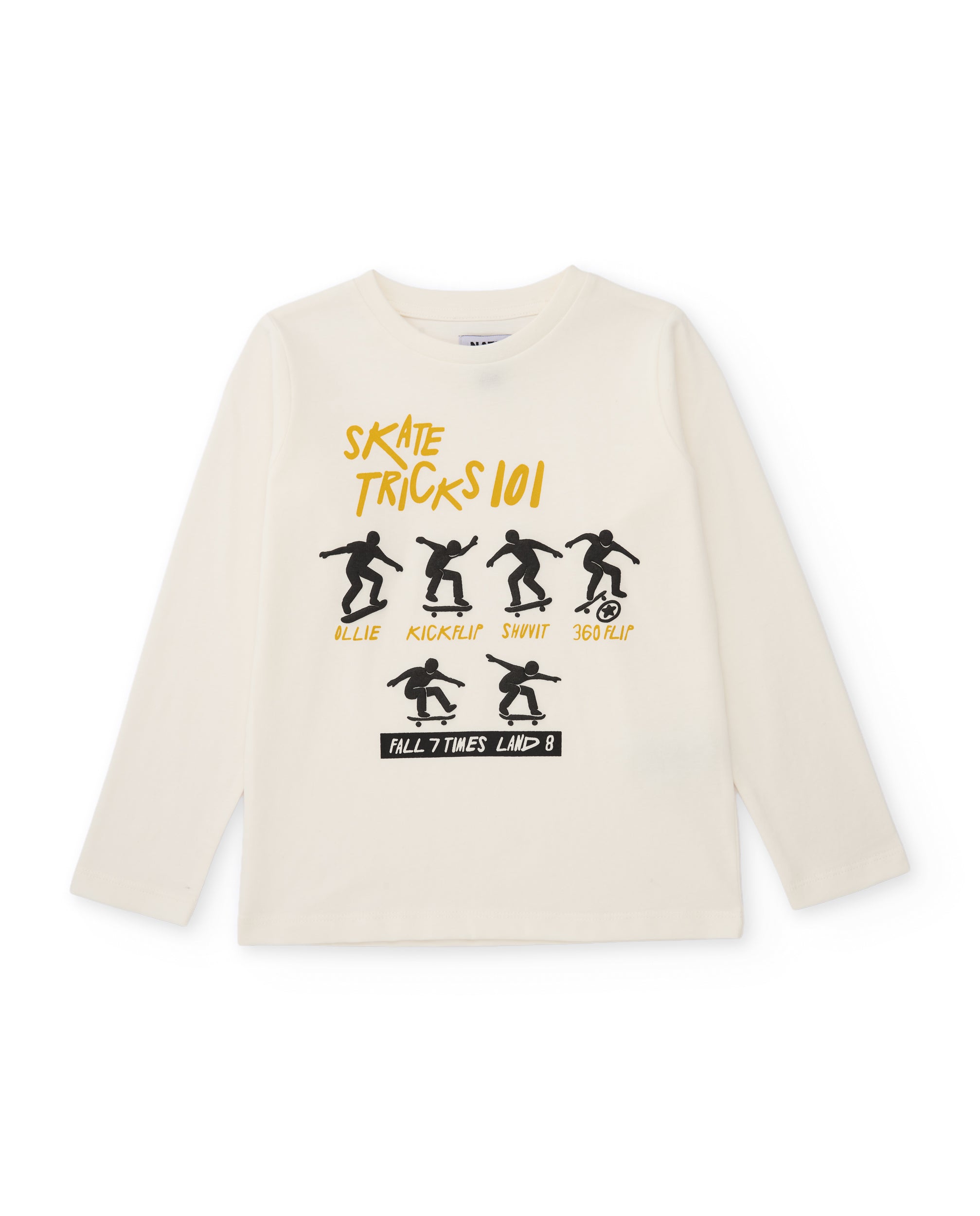 Camiseta de niño de punto con estampado de skaters