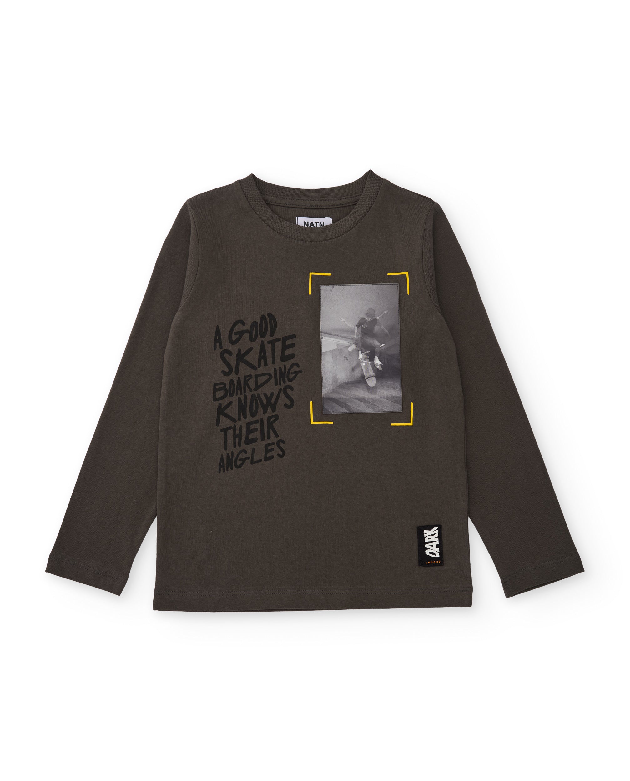 Boys knit T-shirt with a photographic print