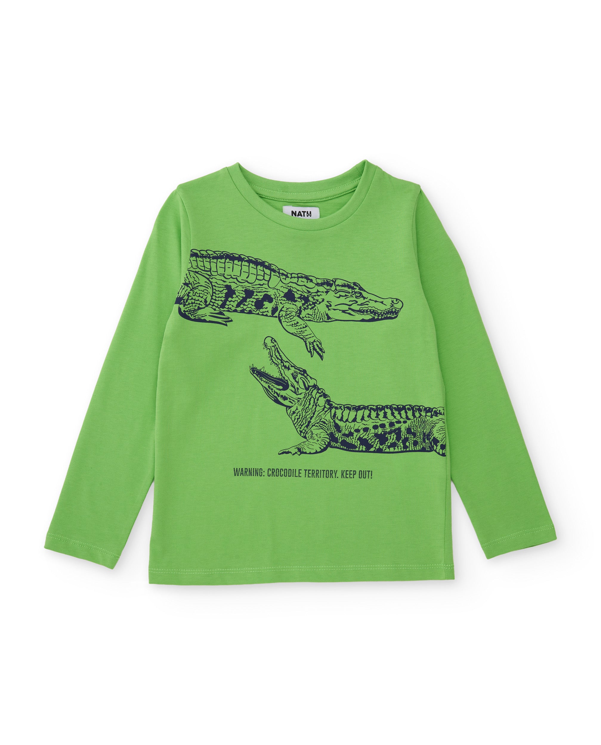 Camiseta de niño de punto con estampado de cocodrilo