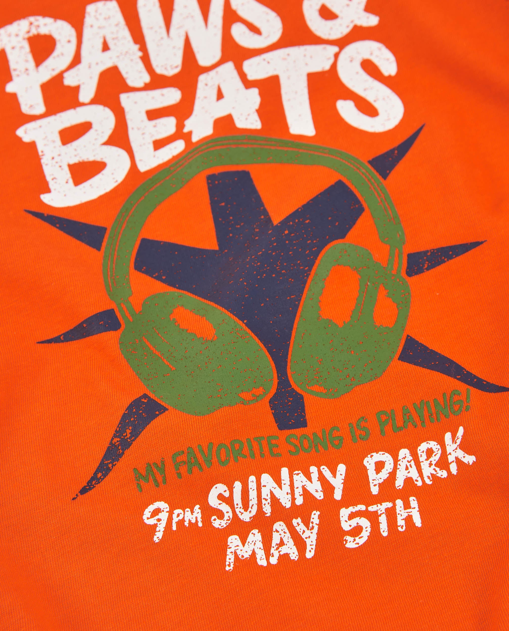 Camiseta de niño de punto con gráfico musical