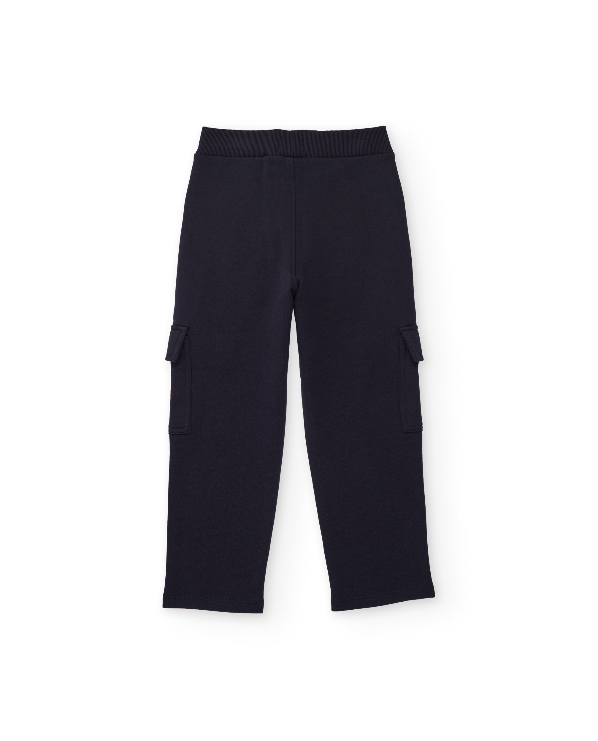 Pantalón de niño de felpa con bolsillos cargo y cintura ajustable