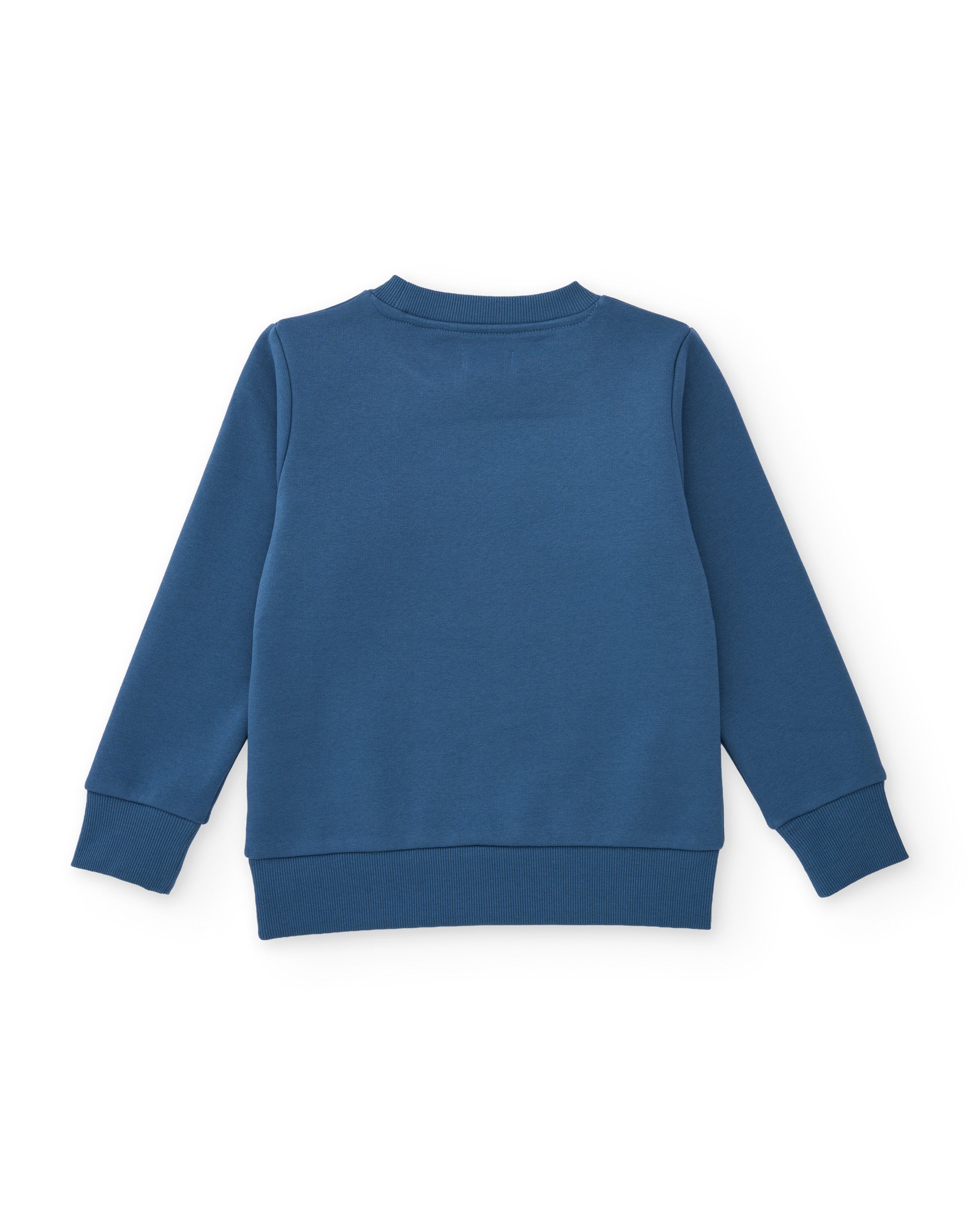 Sudadera de niño de felpa con estampado de snowboard y cuello redondo