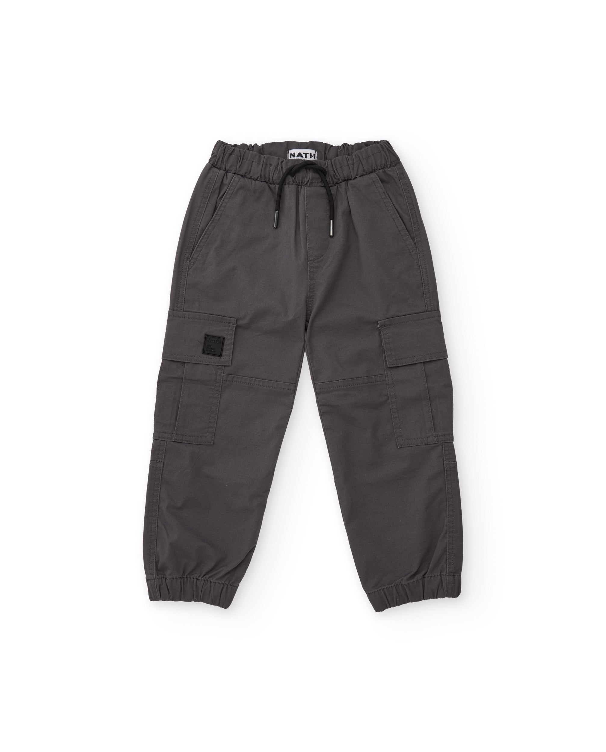 Pantalón cargo de niño de tela plana con cinturilla ajustable