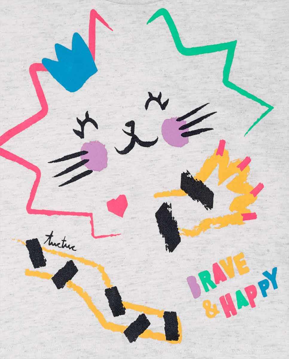 Camiseta punto beige niña Hip Hip Hooray!