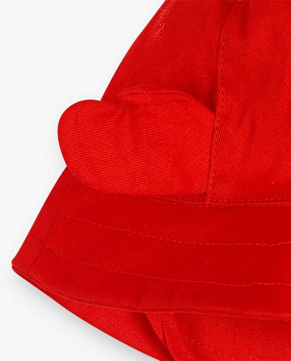 Gorro plana rojo unisex Beach Day
