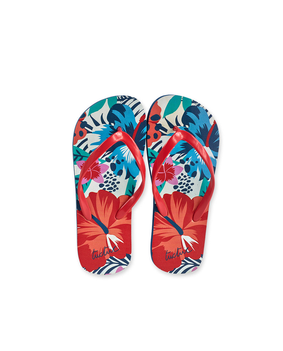 Chanclas flip flops rojo niña Hello Playa