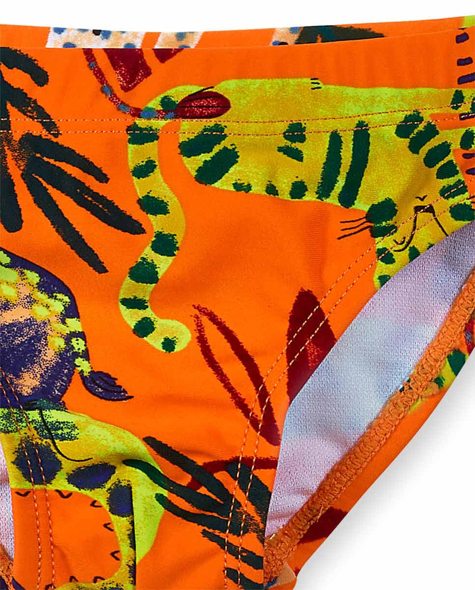 Bañador slip naranja niño Eco-Safari