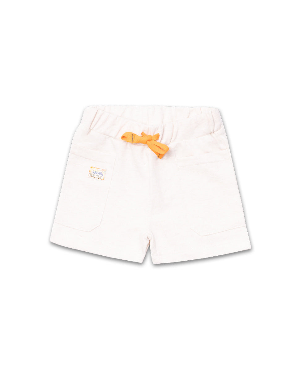 Bermuda felpa beige niño Eco-Safari