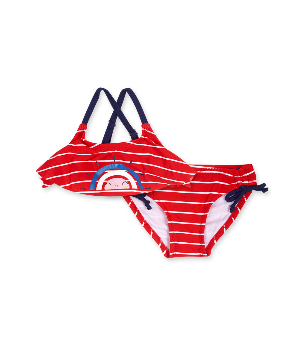 Bikini rojo niña Beach Day