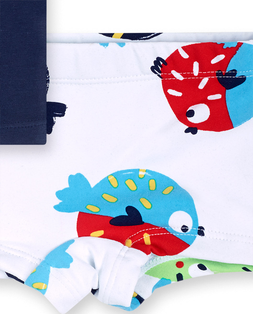 Conjunto baño azul blanco niño Blub