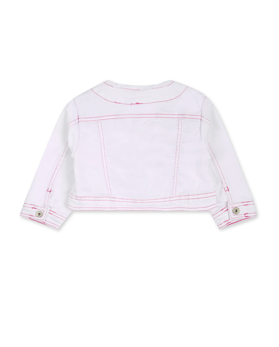 Cazadora denim blanco niña Seashell