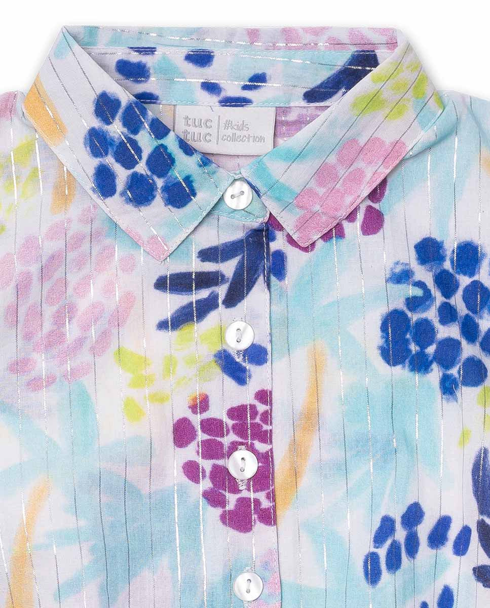 Blusa popelín estampado niña Malibu