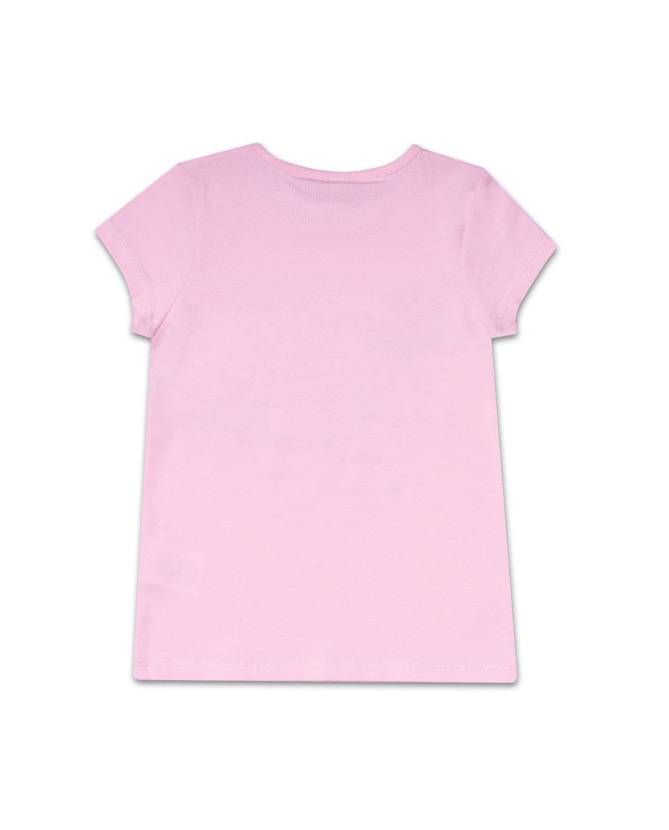 Camiseta punto rosa niña Malibu