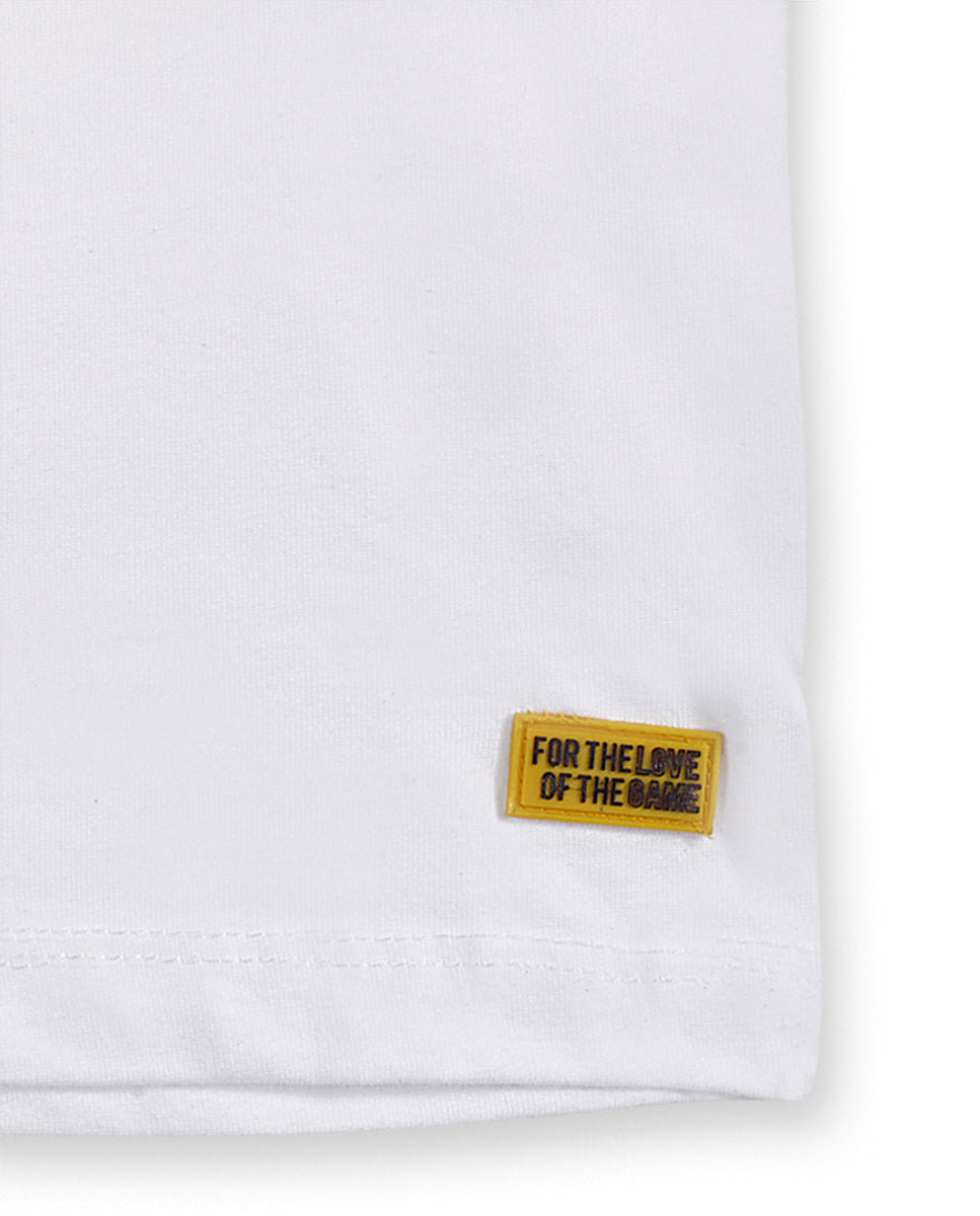Camiseta punto blanco niño Your game