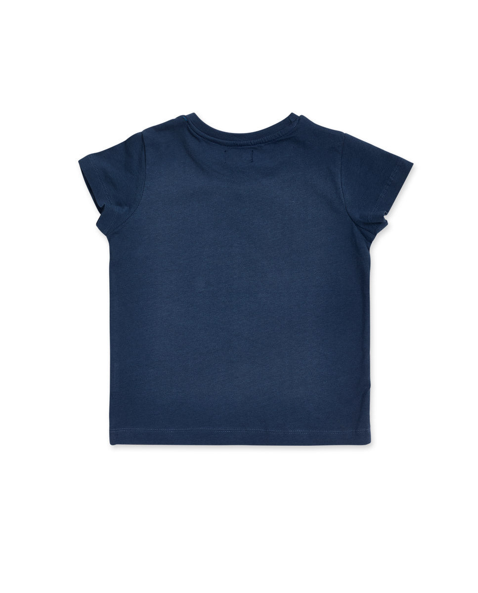 Camiseta punto azul marino niño Beach Days