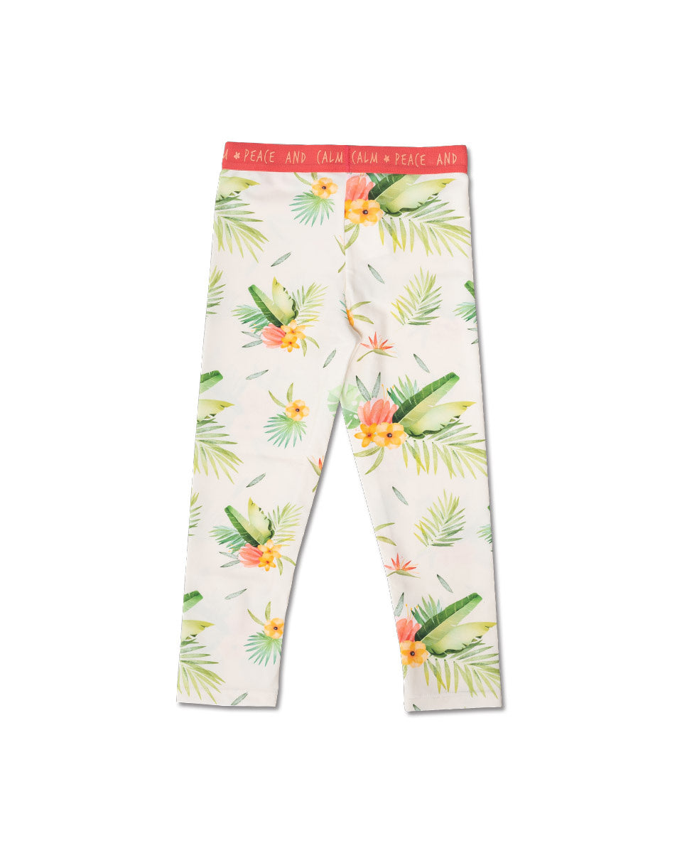 Leggings largo punto blanco niña Oasis