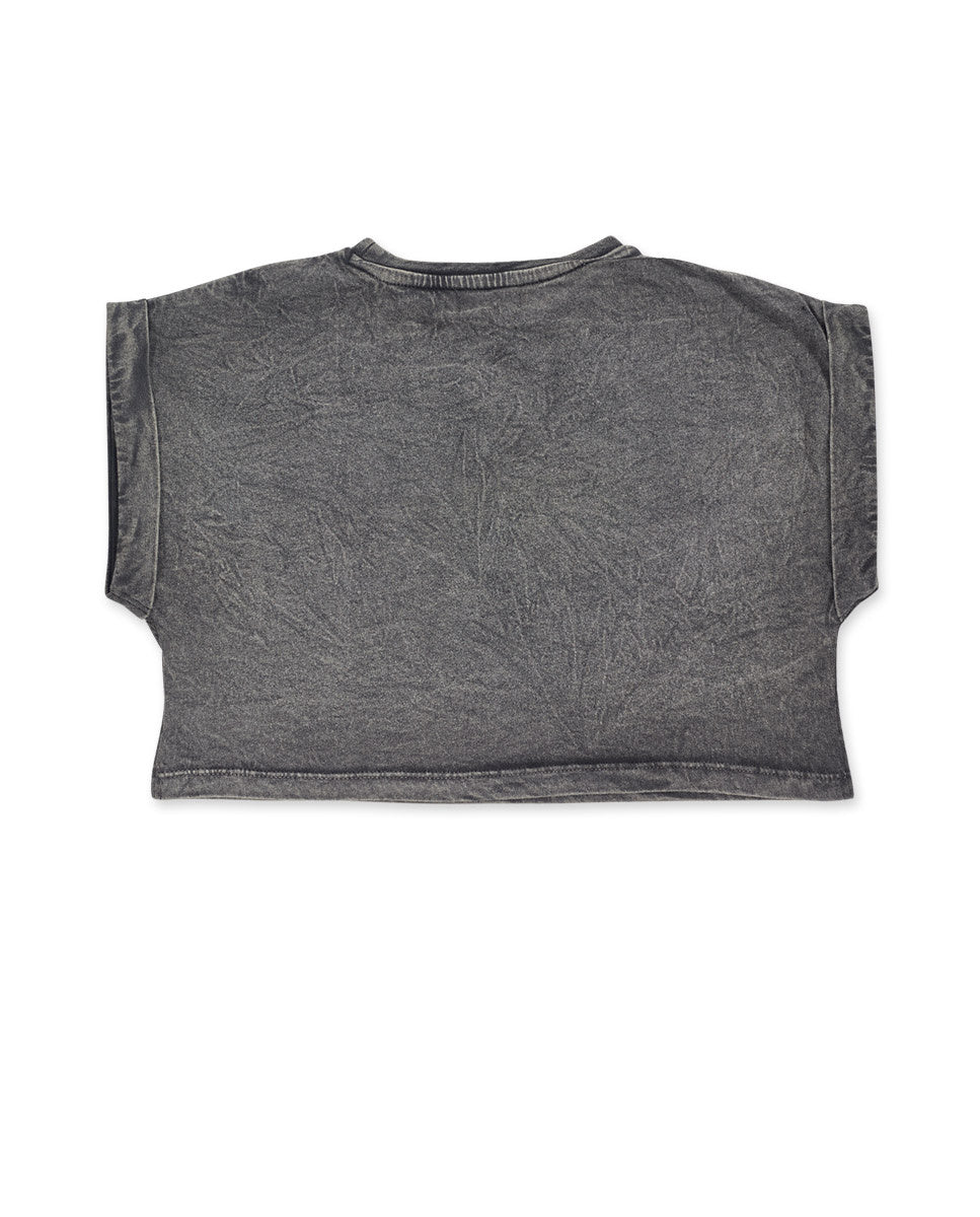 Camiseta punto gris niña One day in NYC