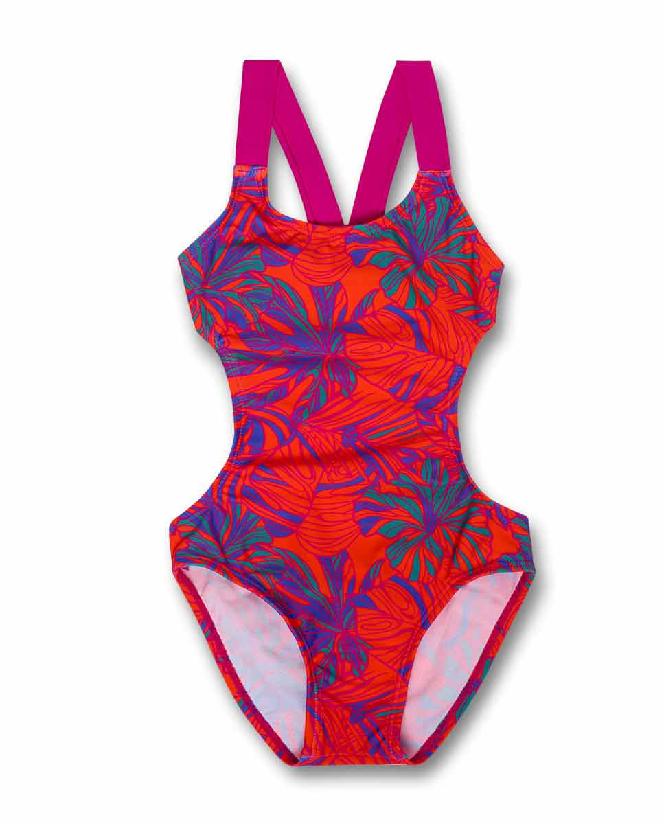 Bañador estampado tropical niña Full Bloom
