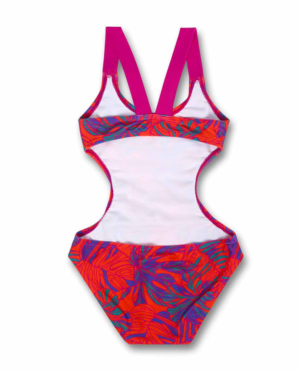 Bañador estampado tropical niña Full Bloom