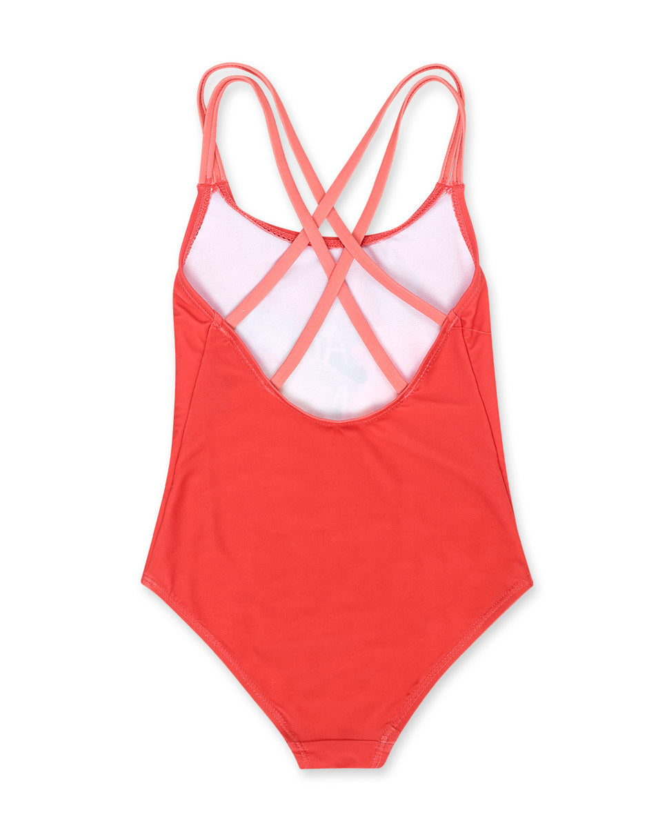 Bañador naranja niña Oasis