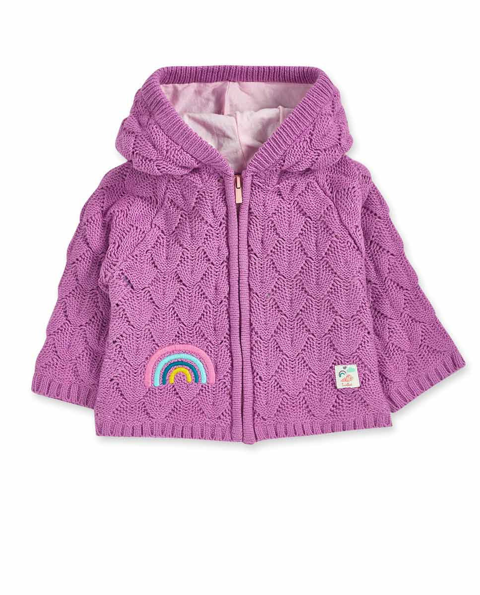 Chaqueta tricot rosa niña Dragon Finder