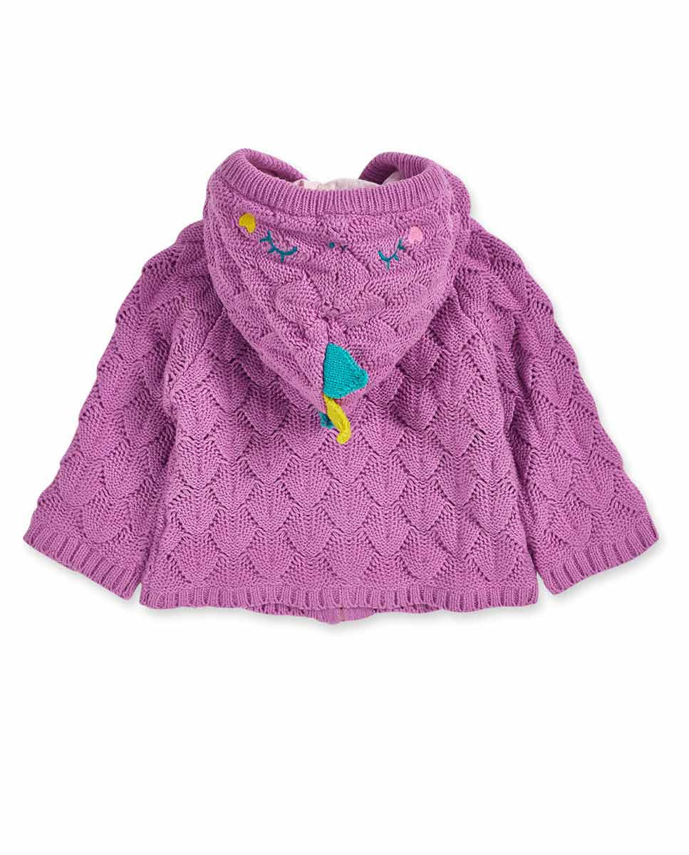 Chaqueta tricot rosa niña Dragon Finder