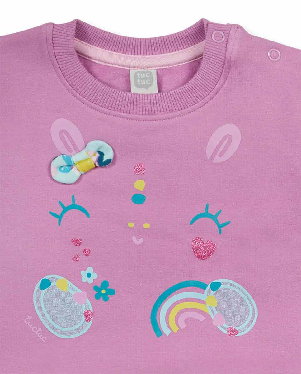 Conjunto de felpa punto rosa niña colección Dragon Finder