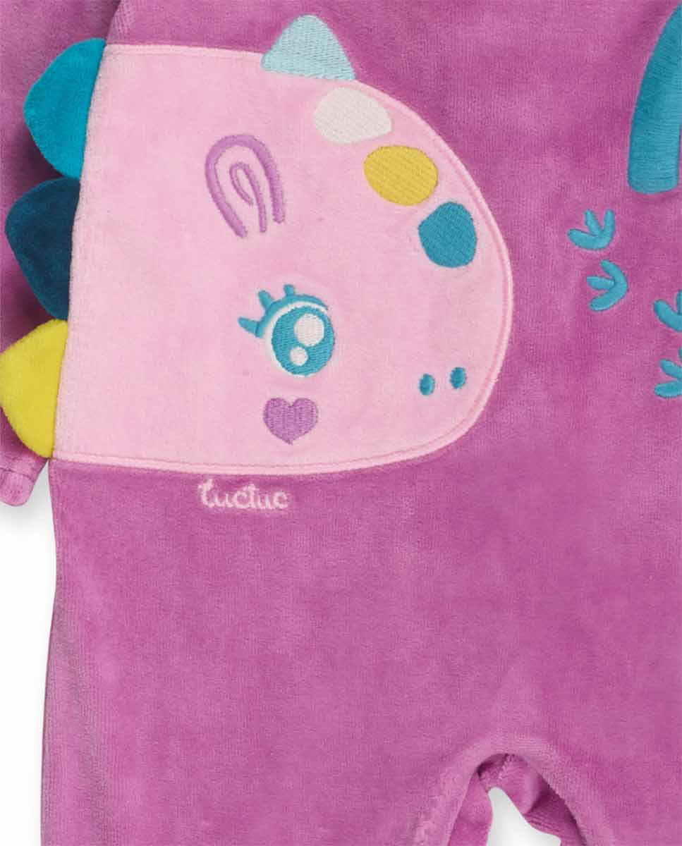 Pelele tundosado rosa niña Dragon Finder