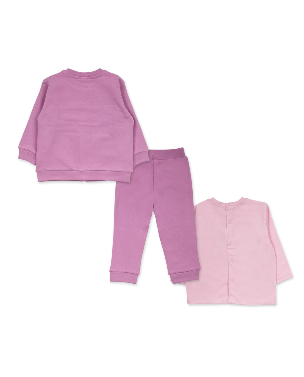 Conjunto felpa punto rosa niña colección Dragon Finder