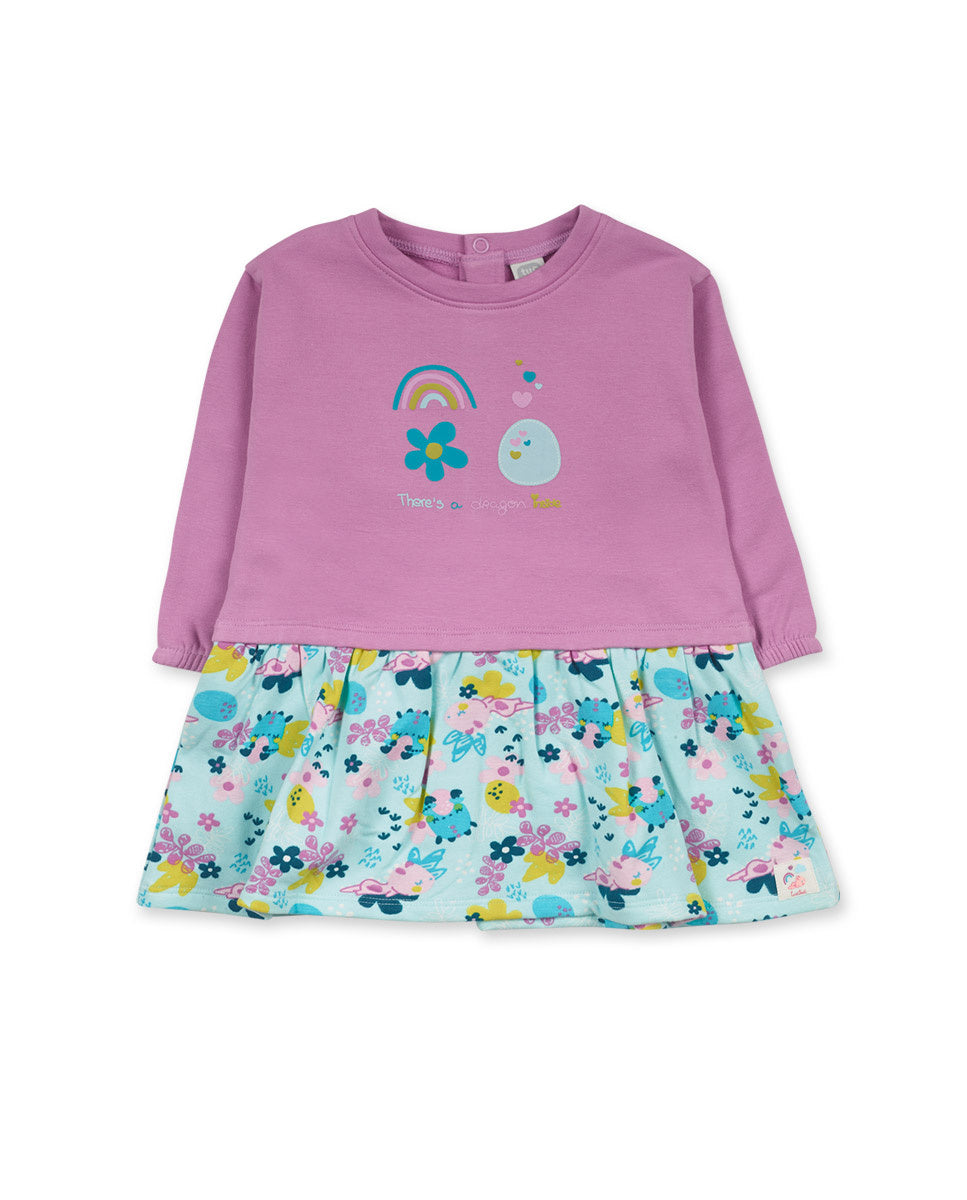 Vestido felpa rosa niña Dragon Finder