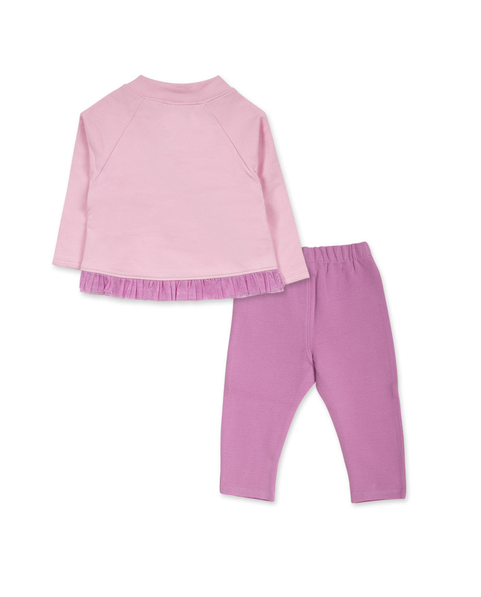 Conjunto felpa punto rosa niña Dragon Finder