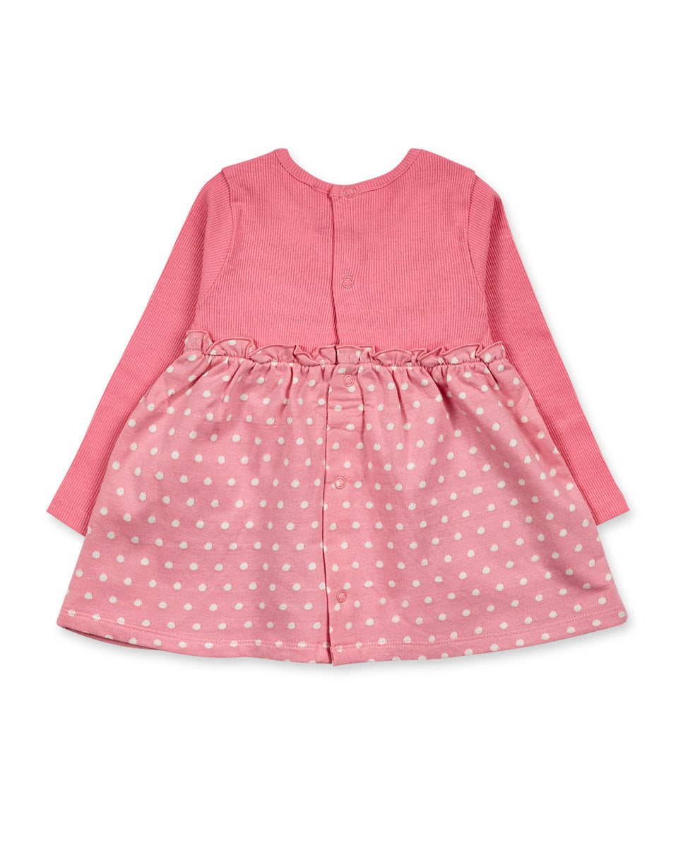 Vestido punto rosa niña Happy Cookies