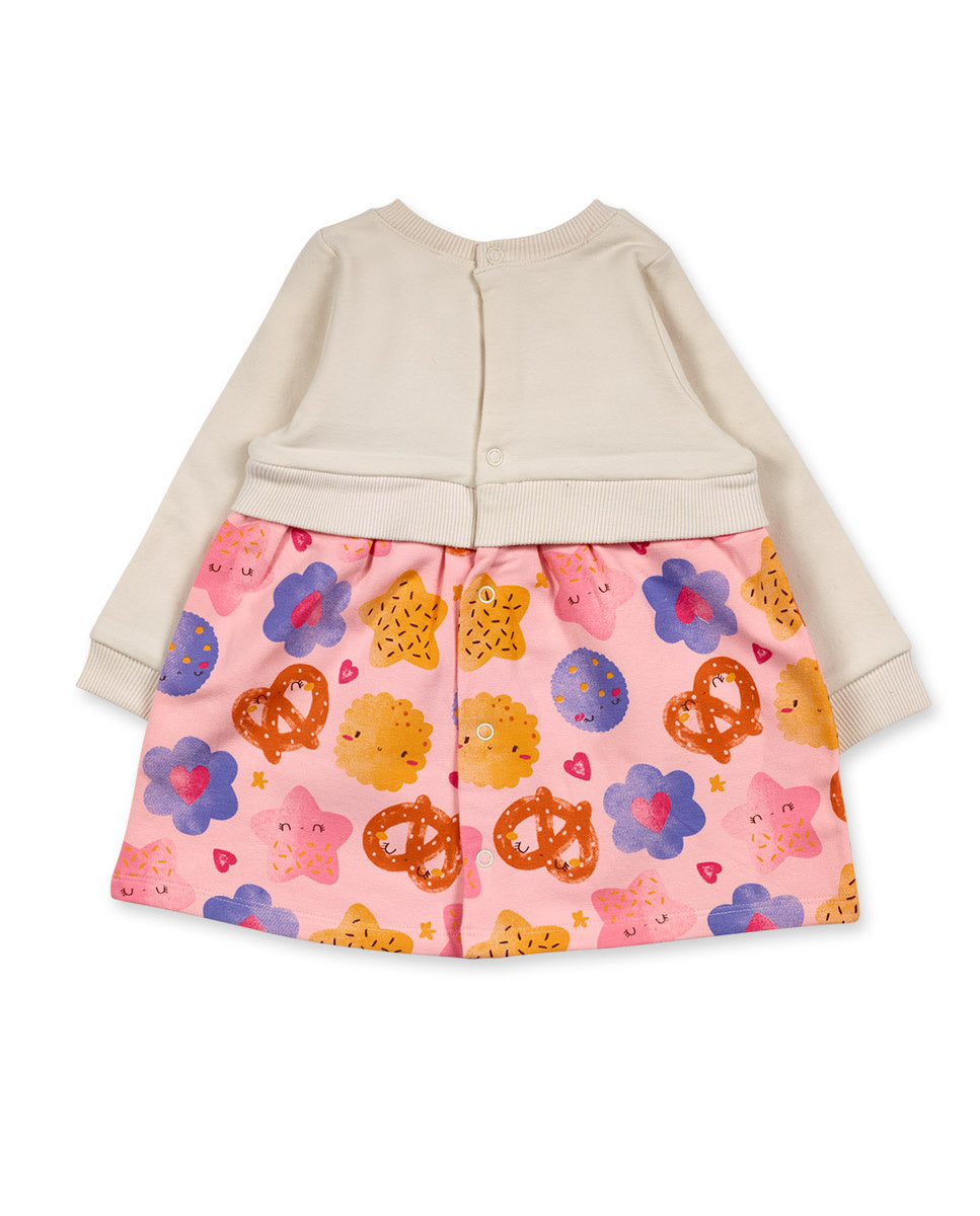 Vestido felpa rosa niña colección Happy Cookies